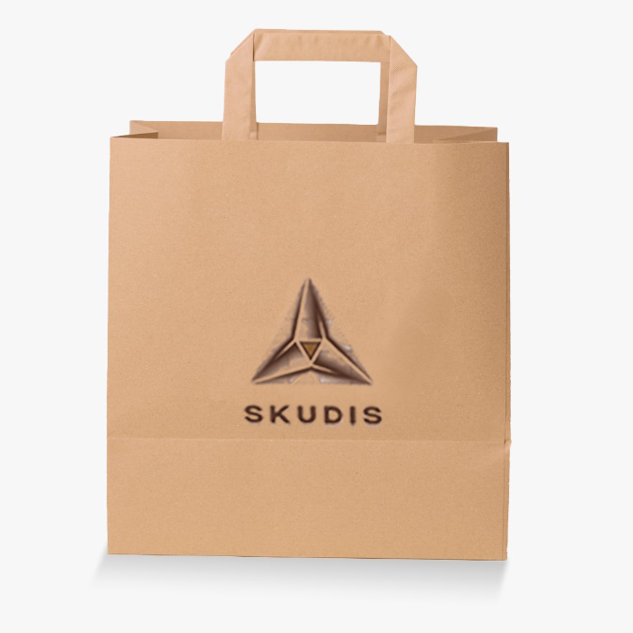 Paper bag with twisted handle